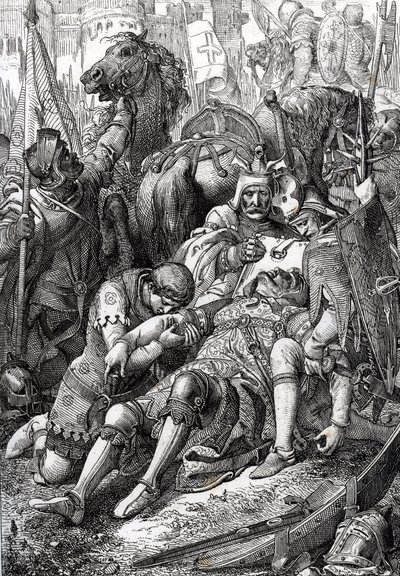 Kung Vilhelm Erövraren sårar av sin son Robert II av Normandie dit Courteheuse (1051-1134) vid fästningen Gerberoy av Peter Johann Nepomuck Geiger