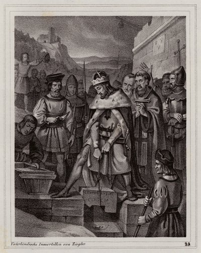 Grundandet av klostret Lilienfeld av Peter Johann Nepomuk Geiger
