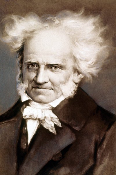 Den tyske filosofen Arthur Schopenhauer (1788-1860) foto efter målning av Peter Kramer av Peter Kramer