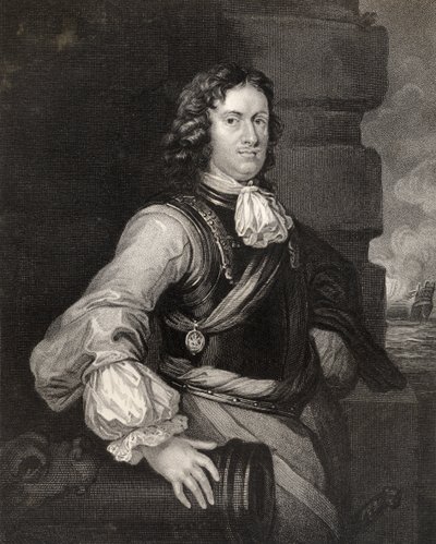 Edward Montagu, graverad av H.T. Ryall, från "The National Portrait Gallery Volume IV", publicerad omkring 1820. av Peter Lely
