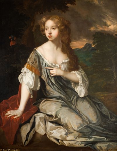 Porträtt av hedern Mrs Lucy Loftus, 1667. av Peter Lely