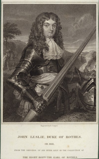 Porträtt av John Leslie, hertig av Rothes av Peter Lely