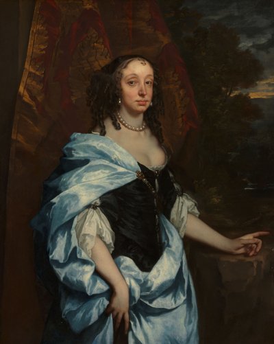 Porträtt av fru Leneve, ca 1657 (olja på duk) av Peter Lely