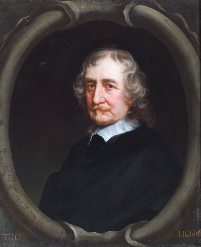 Porträtt av Thomas Hobbes av Malmesbury, filosofen (olja på duk) av Peter Lely