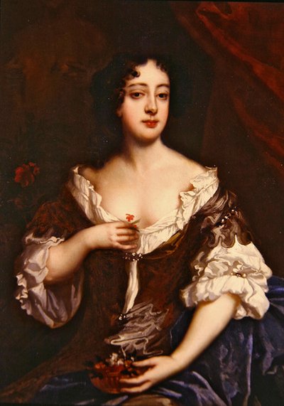 Porträtt av en dam (olja på duk) av Peter Lely