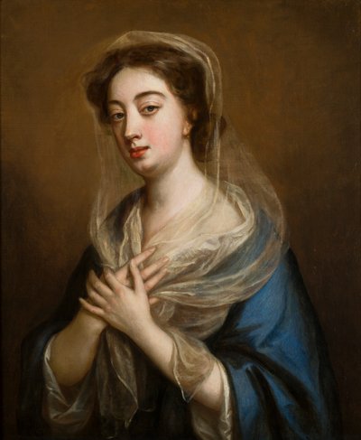 Porträtt av en dam som sägs vara Lady Williams, ca 1638-80 (olja på duk) av Peter Lely