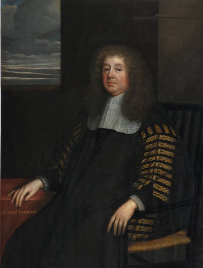 Sir Thomas Ingram, kansler i hertigdömet Lancaster (olja på duk) av Peter Lely
