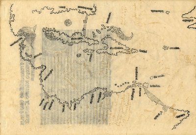 Karta över Karibien av Peter Martyr d