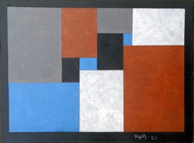 DEN SILVERFÄRGADE REKTANGELNS DISSEKTION.2021 av Peter McClure