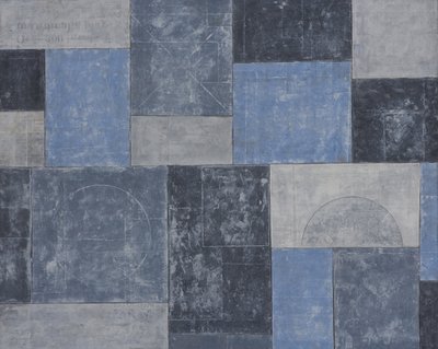 Uctio No.9 Lamorna, 2002 (collage och akryl) av Peter McClure