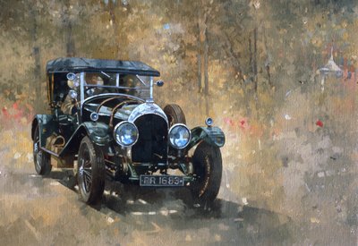 3 liters Bentley at Cottesbrooke (olja på duk) av Peter Miller