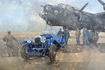 Able Mable and the Blue Lagonda (olja på duk) av Peter Miller