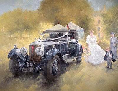 Bentley and Bride (olja på duk) av Peter Miller