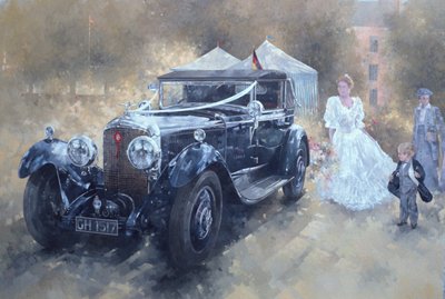 Bentley and Bride (olja på duk) av Peter Miller