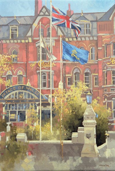 Flaggor utanför Prince of Wales, Southport av Peter Miller