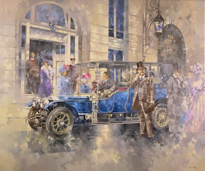 Outside the Ritz (olja på duk) av Peter Miller