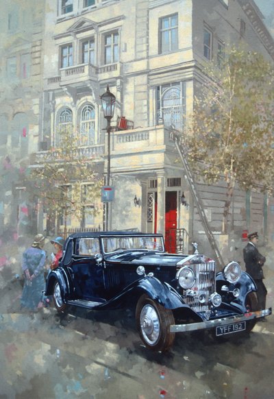 Phantom II into Queens Gate Mews (olja på duk) av Peter Miller