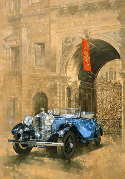 Rolls Royce på Royal Academy (olja på duk) av Peter Miller