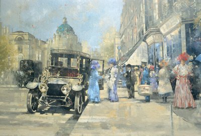 Shopping i stil (olja på duk) av Peter Miller