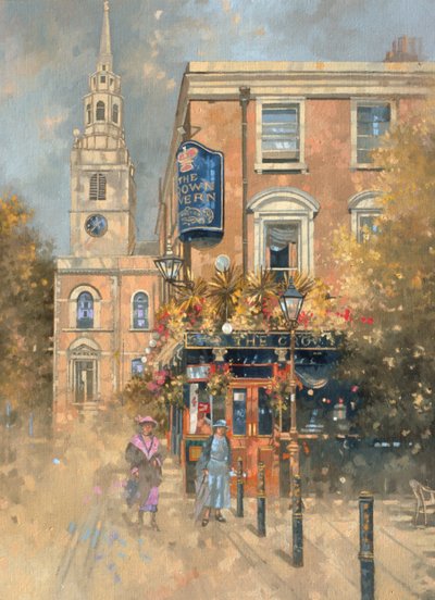 The Crown Tavern - Clerkenwell (olja på duk) av Peter Miller