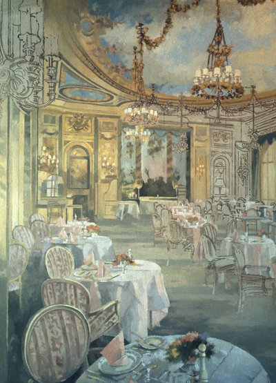 The Ritz Restaurant (olja på duk) av Peter Miller