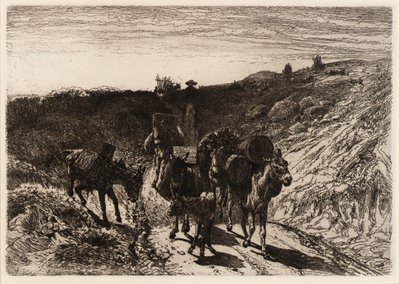 A Burro Train, New Mexico av Peter Moran