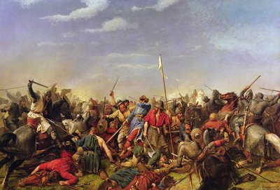 Slaget vid Stamford Bridge av Peter Nicolai Arbo