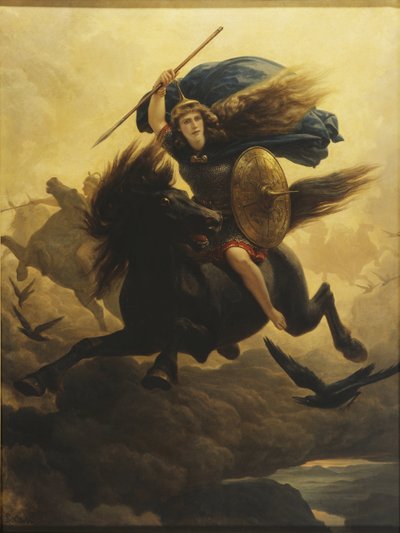 Les valkyries - The Walkueren (Valkyrien), av Arbo, Peter Nicolai (1831-1892). Olja på duk av Peter Nicolai Arbo