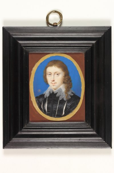 Edmund Waller (akvarell på veläng) av Peter Oliver