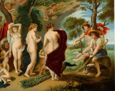 Paris dom (kromolitografi) av Peter Paul (after) Rubens