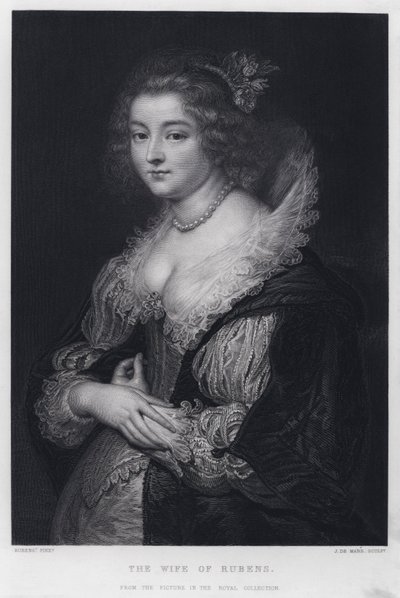 The Wife of Rubens (gravyr) av Peter Paul (after) Rubens
