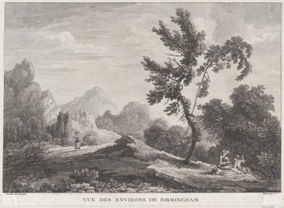 Utsikt över Birmingham, ca. 1755., ca. 1755. av Peter Paul Benazech