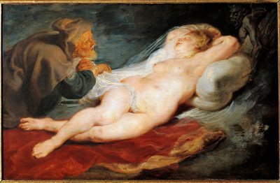 Angelica och Eremiten. Från Orlando Furioso (Målning av Peter Paul Rubens