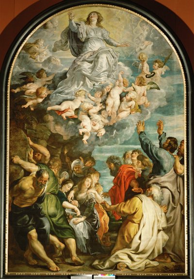 Sankta Marias himmelsfärd, ca 1611-14 (målning på ek) av Peter Paul Rubens