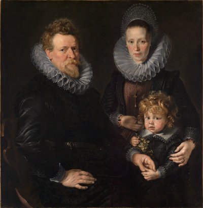Porträtt av guldsmeden Robert Staes från Bryssel, hans hustru Anna och deras son Albert av Peter Paul Rubens
