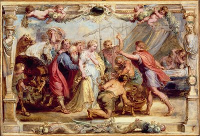 Briseis Given back to Achilles, 16301631 av Peter Paul Rubens
