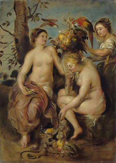 Ceres och nymferna, kopia efter Rubens målning i Madrid av Peter Paul Rubens