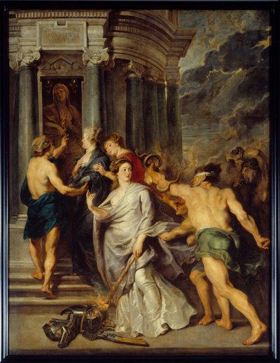 Marie de Medicis cykel (1573-1642): Moderns och sonens andra krig mot Marie de Medicis och Ludvig XIII. "" Slutandet av Peace in Angers den 10/08/1620"". Målning av Pierre Paul (Pierre-Paul) Rubens (eller Peter Paul eller Petrus Paulus) (1577-1640) av Peter Paul Rubens