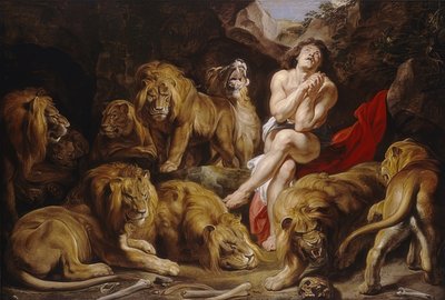 Daniel i lejonhålan. Omkring 1614/16 av Peter Paul Rubens