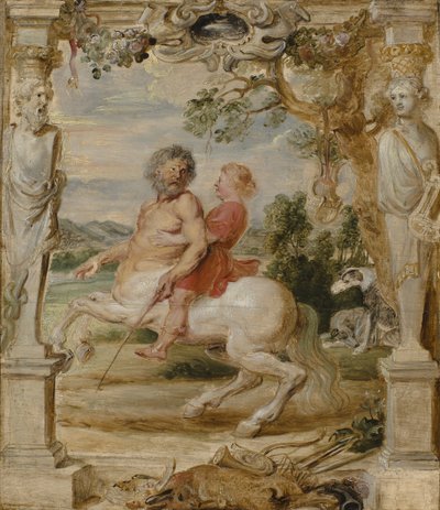 Kentauren Chiron undervisar den unge Akilles av Peter Paul Rubens