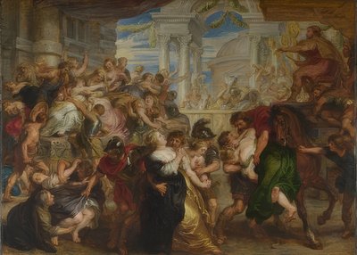 Rånet av de sabinska kvinnorna. Omkring 1635-40 av Peter Paul Rubens