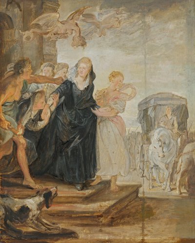 Avfärden från Paris (skiss till Medici-cykeln) av Peter Paul Rubens