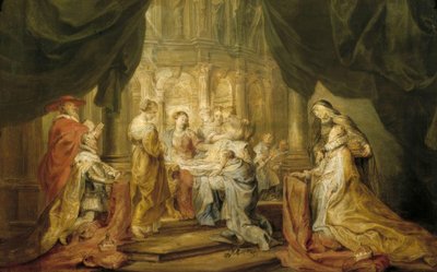 St. Ildefonso tar emot kapseln av Peter Paul Rubens