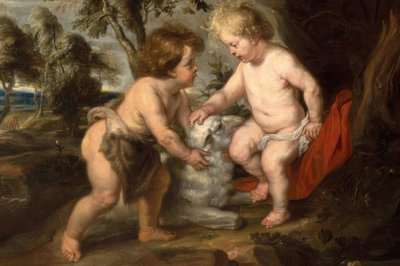 Den lille Jesus med pojken Johannes av Peter Paul Rubens