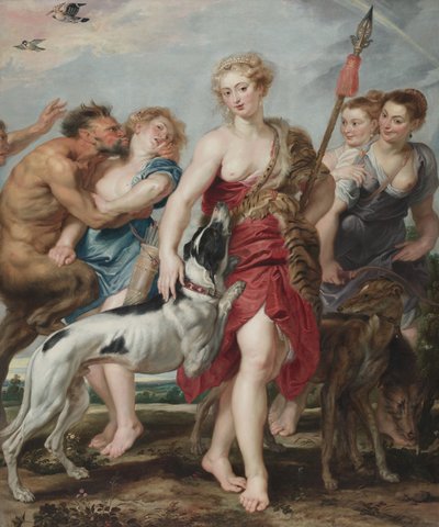 Diana och hennes nymfer på väg till jakten, c.1615 av Peter Paul Rubens