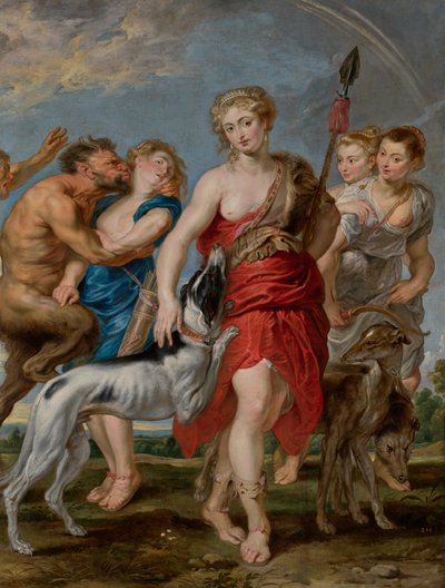 Diana och hennes nymfer på jakt av Peter Paul Rubens