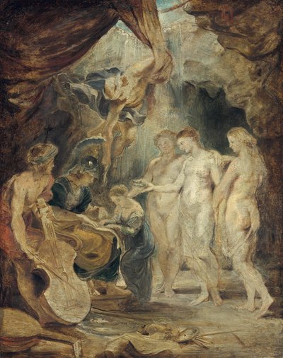Prinsessans uppfostran (skiss till Medici-cykeln) av Peter Paul Rubens
