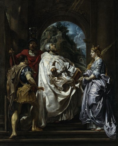 De heliga Gregorius, Maurus, Papianus och Domitilla av Peter Paul Rubens