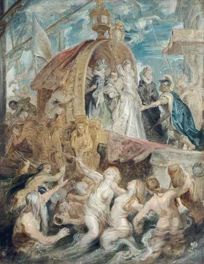 Landstigningen i Marseille (skiss till Medici-cykeln) av Peter Paul Rubens