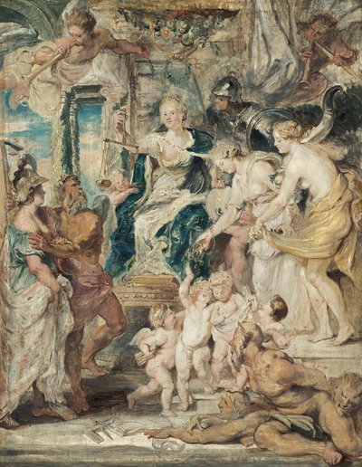 Det lyckliga styret (skiss till Medici-cykeln) av Peter Paul Rubens